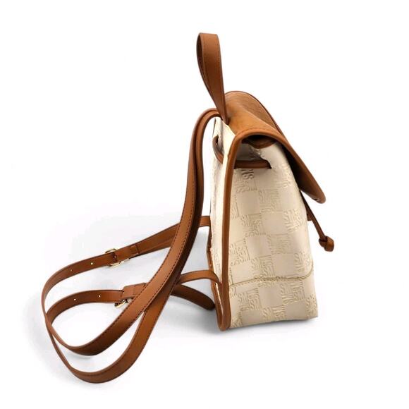 Signature Steve Madden BSARRA Backpack Mini Cream & Cognac - Picture 2 of 9